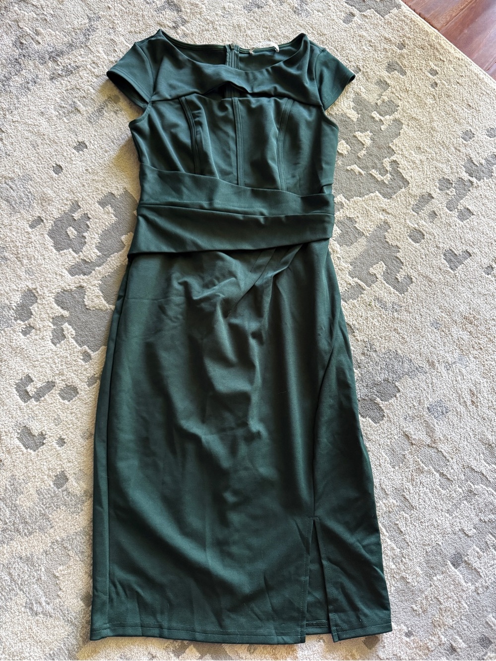 Dark Green Midi Sheath Dress